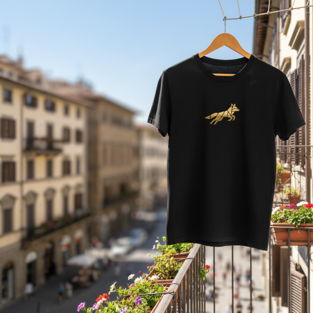 Men Running Fox Tee